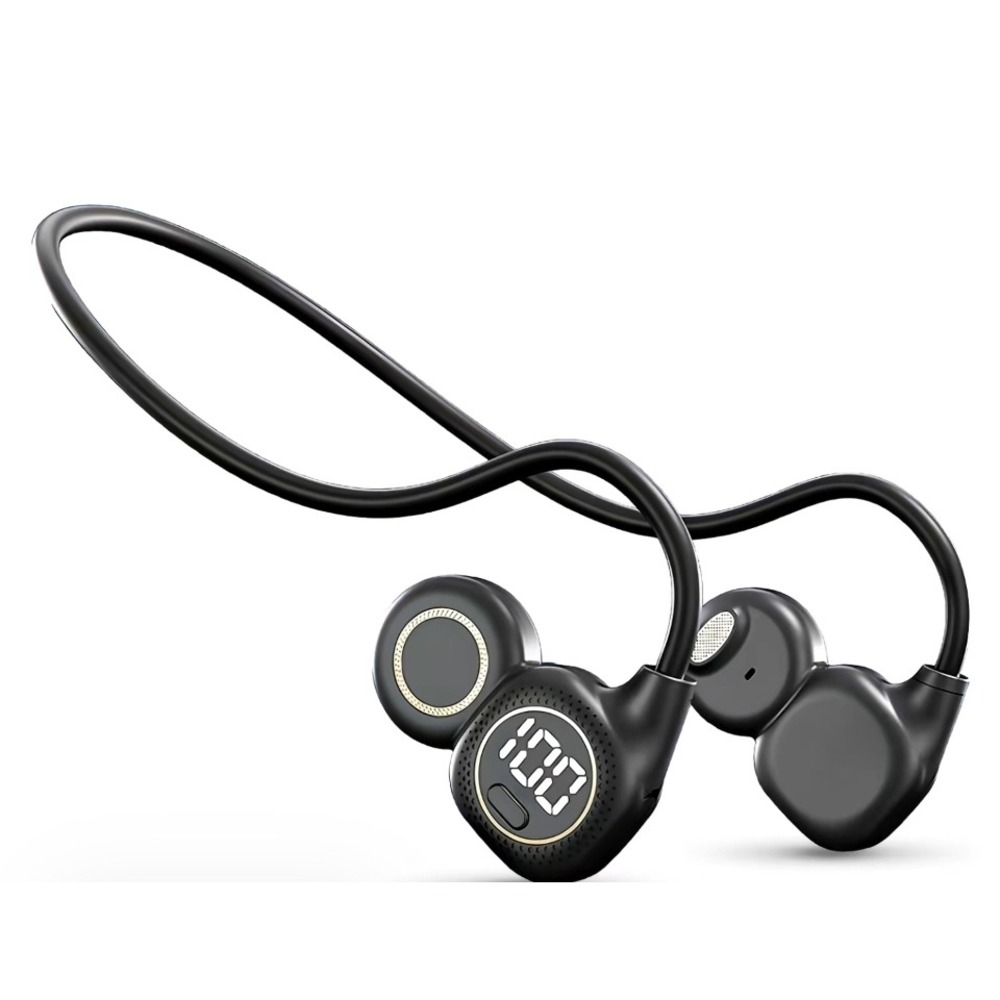 Wireless Bone Conduction Headphones Bluetooth Open Ear Headset LED Display